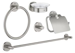 Grohe Essentials - Sada doplňků do koupelny 5 v 1, supersteel 40344DC1