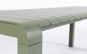 Zelená kovová zahradní lavice ZUIVER VONDEL 175 x 45 cm