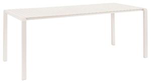 Bílý kovový zahradní jídelní stůl ZUIVER VONDEL 214 X 97 cm