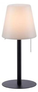 LEUCHTEN DIREKT is JUST LIGHT LED stolní lampa, černá, stmívatelné, moderní vč. tahacího vypínače, bateriové, USB napájení 3000K