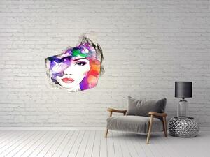 Díra 3D fototapeta na stěnu Portrét ženy nd-p-79543637