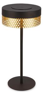 BRILONER Booha stolní lampa - 2,5W, 300lm, bezdrátová, IP44, LED, stmívatelná, teplá bílá, černá/zlatá 7576015