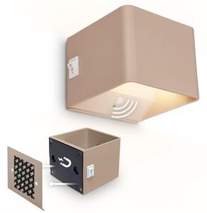 BRILONER Borra nástěnné svítidlo - 1,5W, 100lm, bezdrátové, LED, s pohybovým čidlem, béžové 3879011