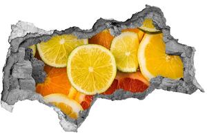 Nálepka 3D díra na zeď Citrusové ovoce nd-b-41404635