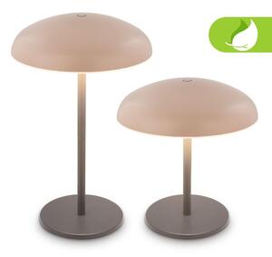 BRILONER Caxa stolní lampa - 2,8W, 300lm, bezdrátová, IP44, LED, stmívatelná, dotykový vypínač, béžová/antracit 7573011