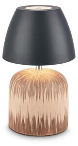 BRILONER Cera stolní lampa - 2,5W, 200lm, bezdrátová, IP44, LED, stmívatelná, teplá bílá, antracit/dřevo 7593014