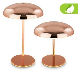 BRILONER Caxa stolní lampa - 2,8W, 300lm, bezdrátová, IP44, LED, stmívatelná, dotykový vypínač, měď 7573013