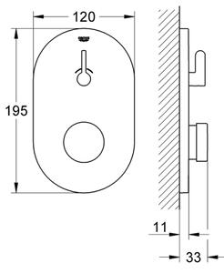 GROHE 36321000 - Samouzavírací sprchová baterie EUROSMART COSMOPOLITAN T chrom