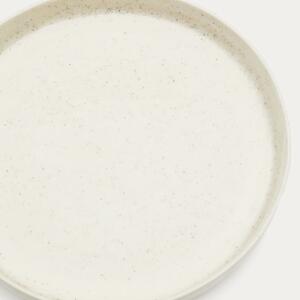 Bílý keramický talíř Kave Home Setisa 22,5 cm