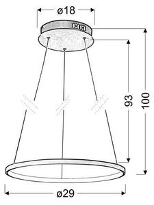 CLX Závěsný designový LED lustr na lanku LAUREANO, chromovaný 31-64592
