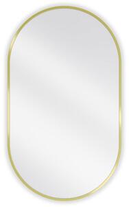 Mexen Loft oválné koupelnové zrcadlo 85 x 50 cm, zlatý rám - 9851-085-050-000-50