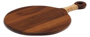 Hnědé dřevěné servírovací prkénko Kave Home Sardis 37,3 cm