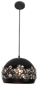 CLX Závěsný designový lustr na lanku GASTONE, černý 31-69696