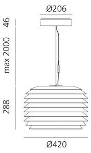 Artemide Slicing LED závěsné svítidlo, IP65, Ø 42 cm