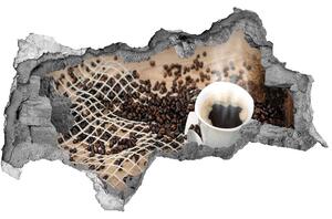 Nálepka 3D díra Káva a zrnka kávy nd-b-45865517