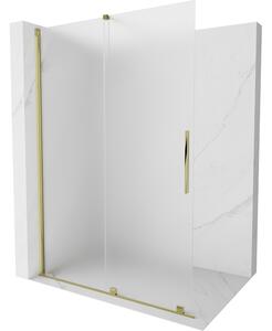 Mexen Velar posuvná sprchová stěna Walk-in 130 x 200 cm, matná 8 mm, zlatá - 871-130-000-33-50