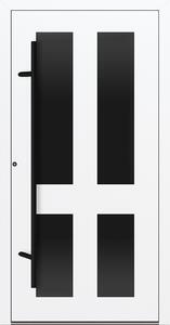 Hliníkové vchodové dveře FM Turen Premium P90 M29 BLACKLINE bílá RAL9016