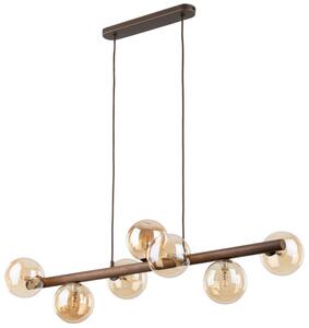 TK Lighting Závěsné svítidlo na lanku 11096 ESTERA WOOD ořech jantar