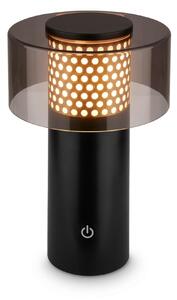 BRILONER Gila stolní lampa - 2,6W, 200lm, bezdrátová, LED, IP44, dotykový vypínač, stmívatelná, černá/zlatá 7669015