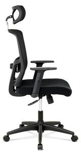 Kancelářská židle ROCCO 1 + 1 ZDARMA – látka, síť, černá