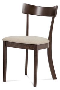 Jídelní dřevěná židle GAMBA – ořech, krémový potah