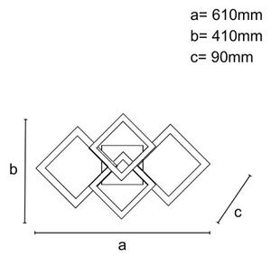 LED Stmívatelný přisazený lustr LED/175W/230V 3000-6500K + dálkové ovládání