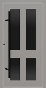Hliníkové vchodové dveře FM Turen Premium P90 M29 BLACKLINE šedá RAL9007