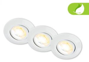 BRILONER Klira 3ks sada LED vestavné bodové svítidlo 230V, nastavitelné, CTS, Ra90, bílé 7586036