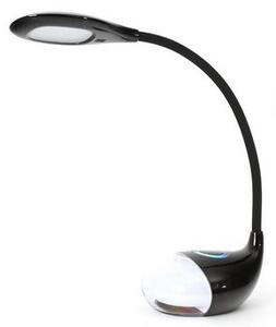 CHINATSU LED stolní dětská lampička, 6W, studená bílá, RGB podsvícení, černá PDLQ10B