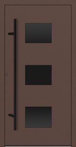 Hliníkové vchodové dveře FM Turen Premium P90 M310 BLACKLINE cihlově červená RAL3009