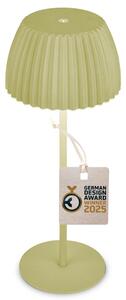 BRILONER Nabíjecí stolní lampa Riffle - 36,5 cm, 2W, 200lm, IP44, bezdrátová, LED, stmívatelná, dotykový vypínač, zelená 7553019