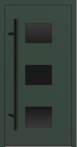 Hliníkové vchodové dveře FM Turen Premium P90 M310 BLACKLINE zelená RAL6009
