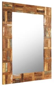 Nástěnné zrcadlo z masivního recyklovaného dřeva 60 x 90 cm