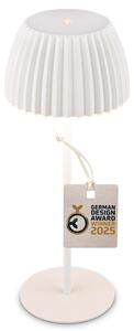 BRILONER Nabíjecí stolní lampa Riffle - 36,5 cm, 2W, 200lm, IP44, bezdrátová, LED, stmívatelná, dotykový vypínač, bílé 7553016