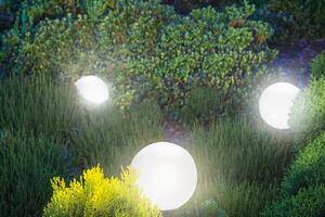KANLUX Venkovní zahradní osvětlení do země VALIDOS, 1xE27, 25W, 25cm, koule, bílé , IP44 23510