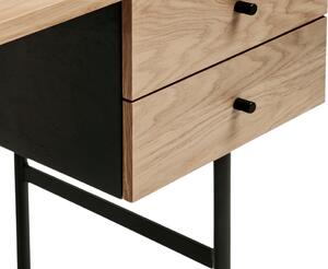 Dubový pracovní stůl Woodman Jugend II. s kovovou podnoží 130 x 65 cm