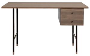 Ořechový pracovní stůl Woodman Jugend I. s kovovou podnoží 130x65 cm