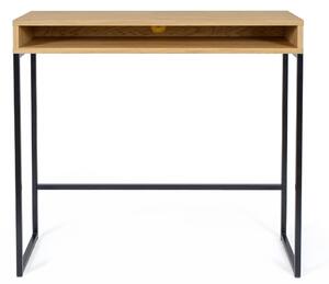 Dubový pracovní stůl Woodman Frame I. s kovovou podnoží 100 x 35 cm