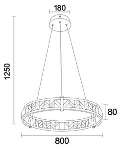 LED Stmívatelný lustr na lanku ENRIQUE LED/55W/230V 3000-6000K +dálkové ovládání