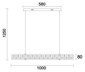 LED Stmívatelný lustr na lanku ENRIQUE LED/20W/230V 3000-6000K +dálkové ovládání
