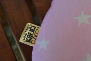 KHC Potah na těhotenský kojící polštář Zuzanka Hvězdy na růžové