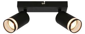 BRILONER RUB stropní bodové svítidlo, nastavitelné, akrylová ozdoba, 2-ramenné, 20cm, černé 2832025