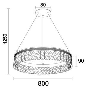 LED Stmívatelný křišťálový lustr na lanku THALIA LED/55W/230V 3000-6000K + DO