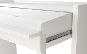 Bílý dřevěný pracovní rozkládací stůl Woodman Console II. 110x36 cm