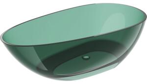 Mexen Glass průhledná volně stojící vana 170 x 85 cm, chromová zátka - 58061708511
