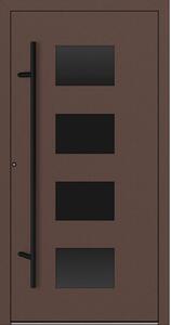 Hliníkové vchodové dveře FM Turen Premium P90 M311 BLACKLINE cihlově červená RAL3009