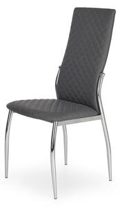 Jídelní židle RAINER – ocel, ekokůže, více barev Tmavě šedá