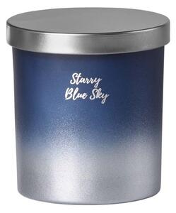 Emocio vánoční sklo v krabičce Starry Blue Sky modrá a stříbrná 8x9 cm