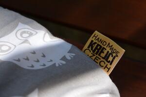 KHC kojící těhotenský relaxační polštář Maxik Sovy na šedé PES nápln