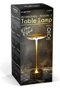LED Stmívatelná nabíjecí stolní lampa NEW YORK LED/1,8W/5V 1200 mAh zlatá